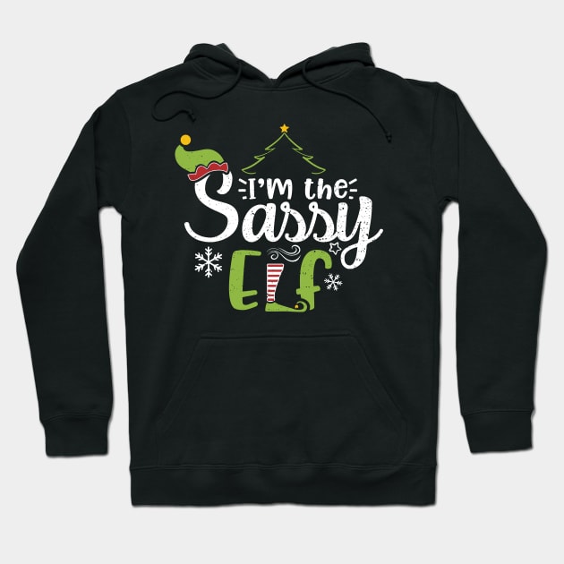 I'm The Sassy Elf Hoodie by Designs By Jnk5